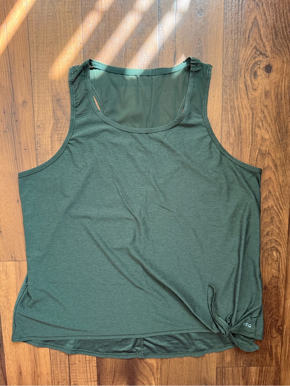 DSG Women's Dark Green Side-Tie Workout Tank